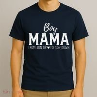Boy Mama From Son Upto Son Down Funny MotherS Day Fun Mom T-Shirt thumb 3