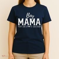 Boy Mama From Son Upto Son Down Funny MotherS Day Fun Mom T-Shirt thumb 4