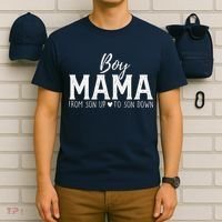 Boy Mama From Son Upto Son Down Funny MotherS Day Fun Mom T-Shirt thumb 6