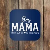 Boy Mama From Son Upto Son Down Funny MotherS Day Fun Mom Coaster thumb 0