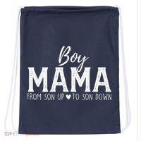 Boy Mama From Son Upto Son Down Funny MotherS Day Fun Mom Drawstring Bag thumb 0