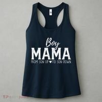 Boy Mama From Son Upto Son Down Funny MotherS Day Fun Mom Women's Tank Top thumb 3