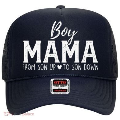 Boy Mama From Son Upto Son Down Funny MotherS Day Fun Mom Hat