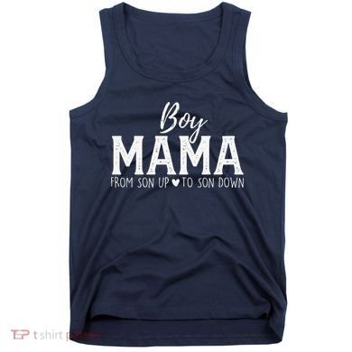 Boy Mama From Son Upto Son Down Funny MotherS Day Fun Mom Tank Top