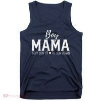 Boy Mama From Son Upto Son Down Funny MotherS Day Fun Mom Tank Top thumb 0