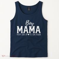 Boy Mama From Son Upto Son Down Funny MotherS Day Fun Mom Tank Top thumb 2
