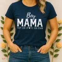 Boy Mama From Son Upto Son Down Funny MotherS Day Fun Mom Women's T-Shirt thumb 2
