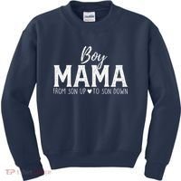 Boy Mama From Son Upto Son Down Funny MotherS Day Fun Mom Kids Sweatshirt thumb 0