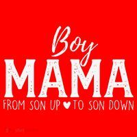 Boy Mama From Son Upto Son Down Funny MotherS Day Fun Mom Santa Hat thumb 1