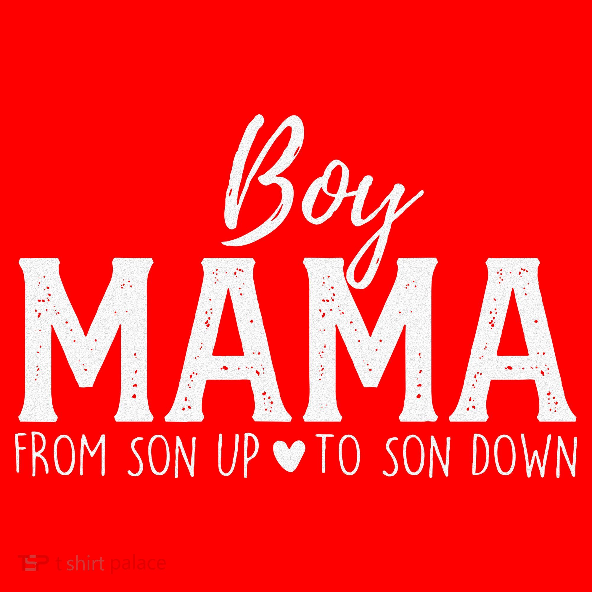 Boy Mama From Son Upto Son Down Funny MotherS Day Fun Mom Santa Hat