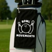 Bowl Movements Funny Bowling Team Golf Towel thumb 2
