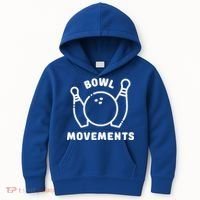 Bowl Movements Funny Bowling Team Kids Hoodie thumb 0