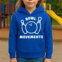 Bowl Movements Funny Bowling Team Kids Hoodie thumb 3