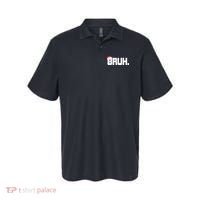 Bruh Meme Funny Christmas Holiday Teens Gifts Santa Hat Polo thumb 0