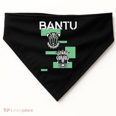 Bantu Mask funny African American USA-Made Doggie Bandana