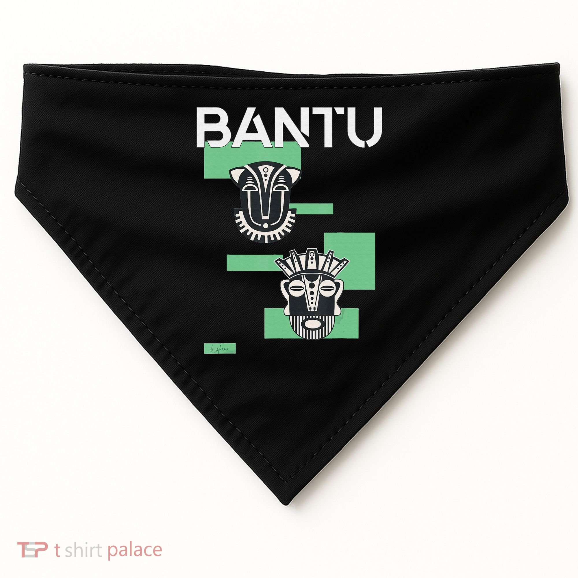Bantu Mask funny African American USA-Made Doggie Bandana