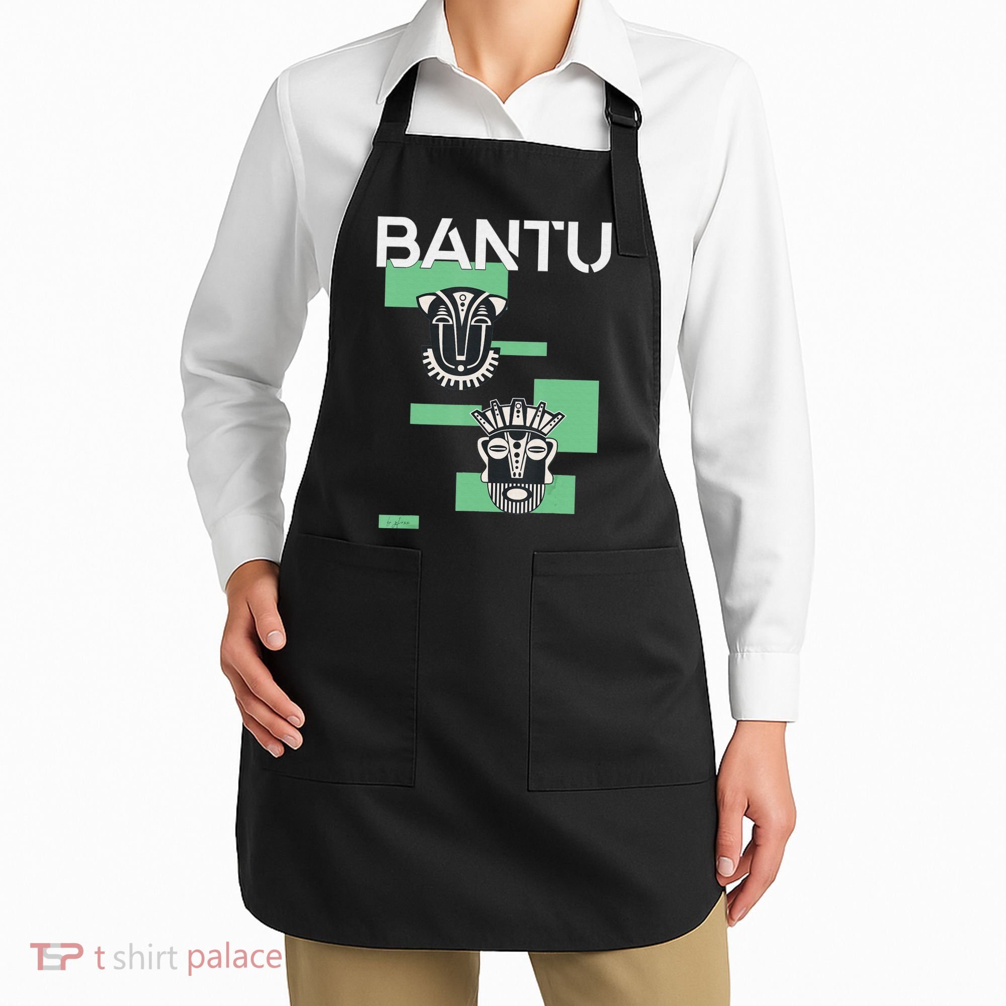 Bantu Mask funny African American Apron