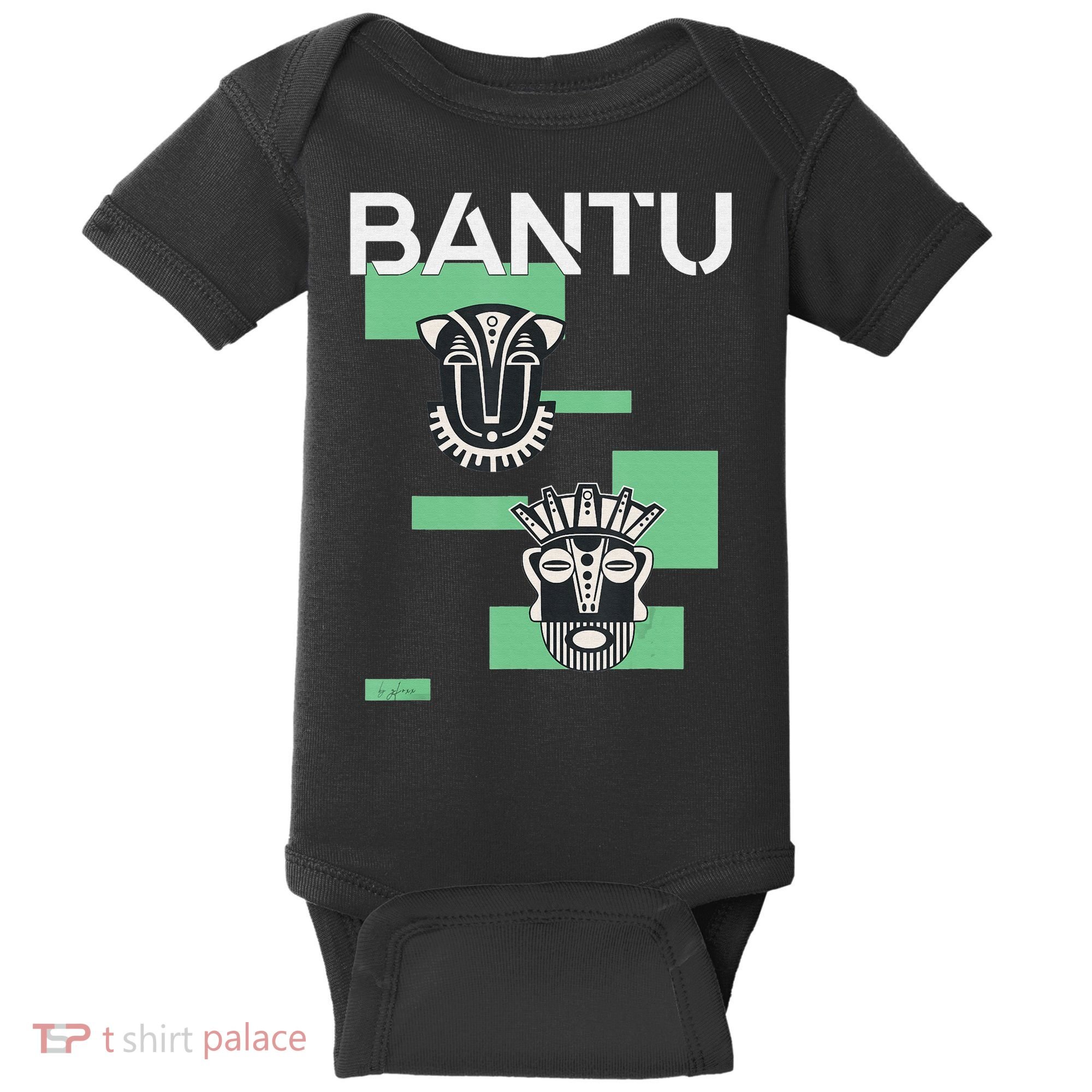 Bantu Mask funny African American Baby Bodysuit