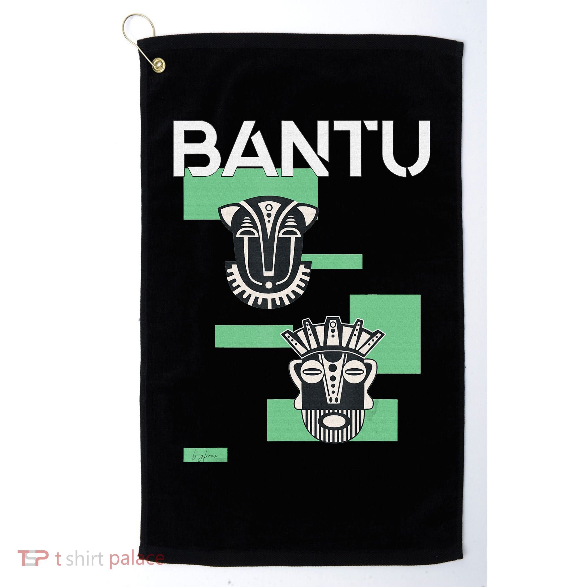 Bantu Mask funny African American Golf Towel