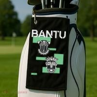 Bantu Mask funny African American Golf Towel thumb 2