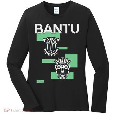Bantu Mask funny African American Women's Long Sleeve Shirt