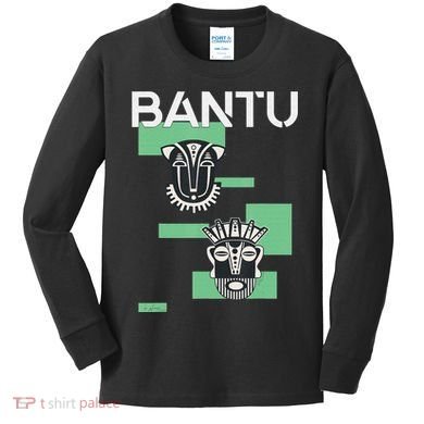 Bantu Mask funny African American Kids Long Sleeve Shirt