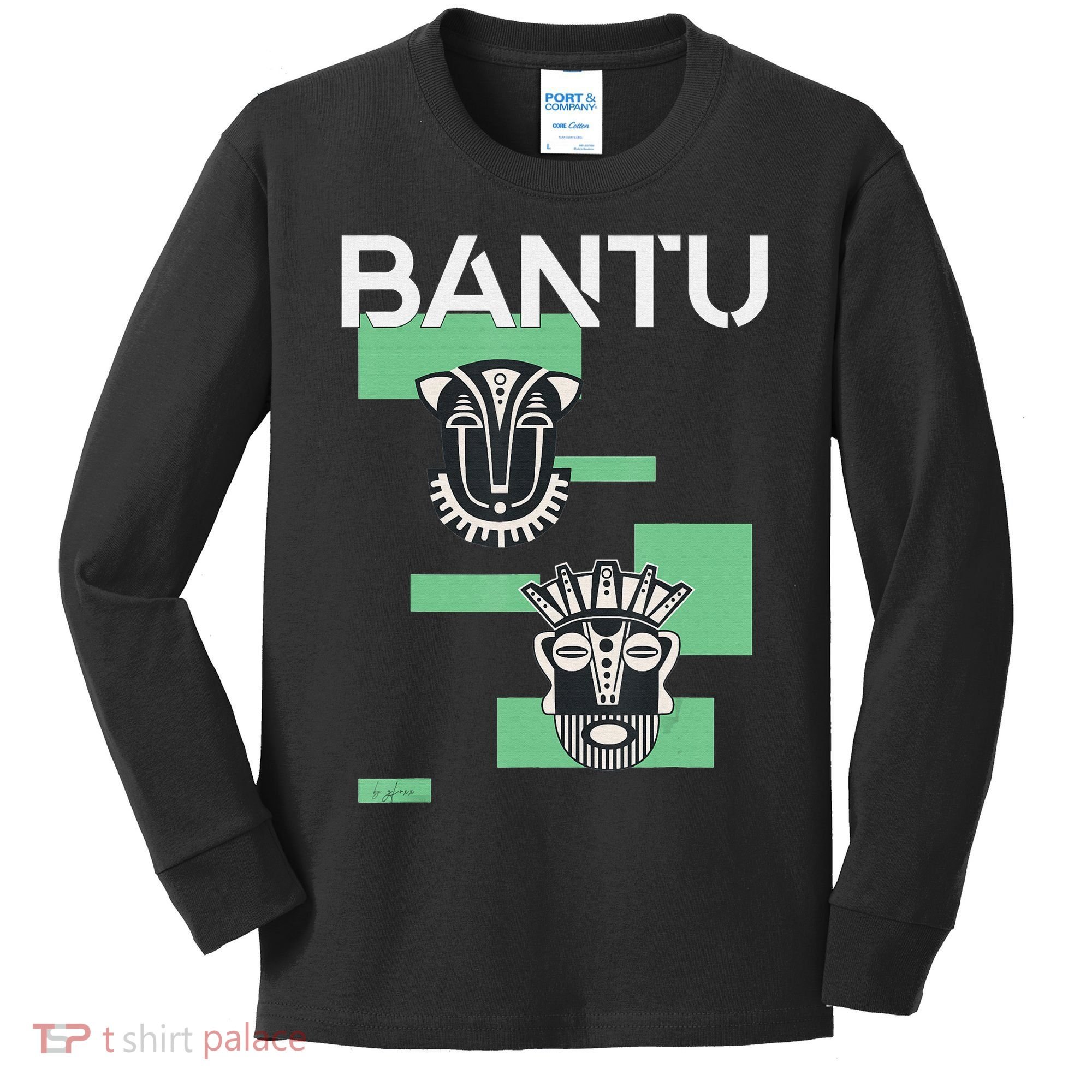 Bantu Mask funny African American Kids Long Sleeve Shirt