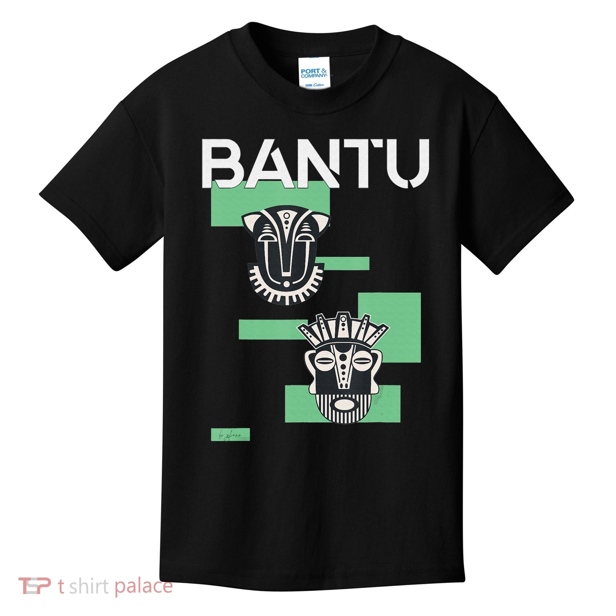 Bantu Mask funny African American Kids T-Shirt