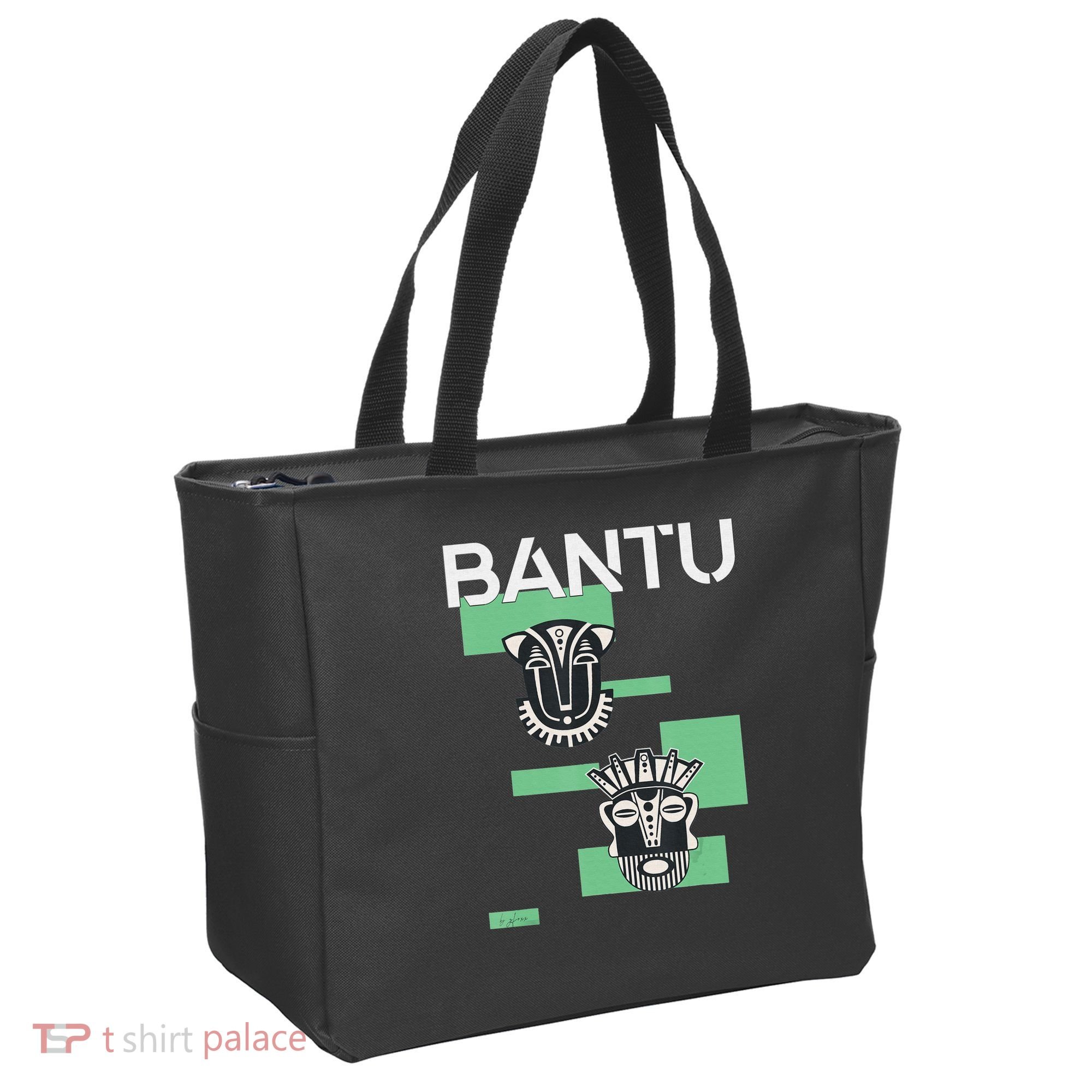 Bantu Mask funny African American Tote Bag