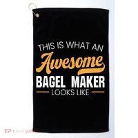 Bagel Maker Foodie Bread Bakery Food Jewish Sesame Sead Gift Golf Towel thumb 0