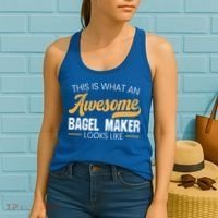 Bagel Maker Foodie Bread Bakery Food Jewish Sesame Sead Gift Women's Tank Top thumb 2