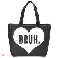 Bruh Meme Funny Valentine Tote Bag thumb 0