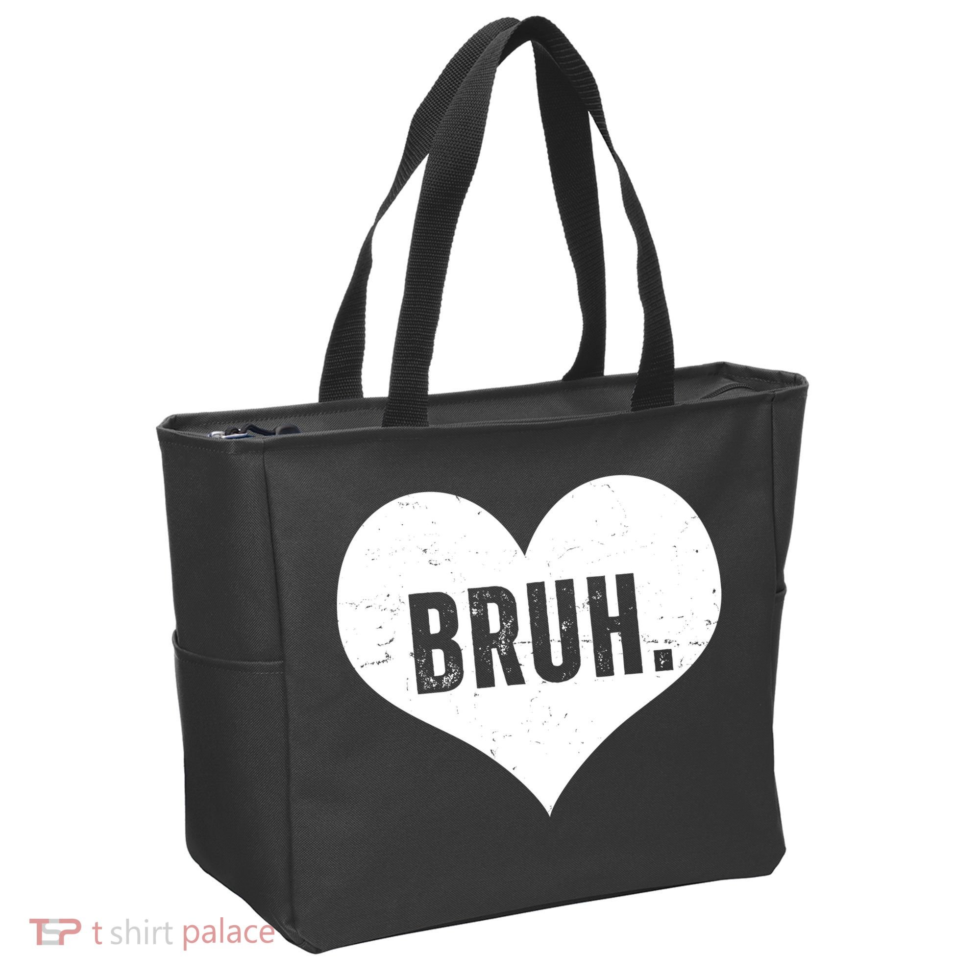 Bruh Meme Funny Valentine Tote Bag