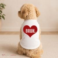 Bruh Meme Funny Valentine Doggie Tank thumb 2