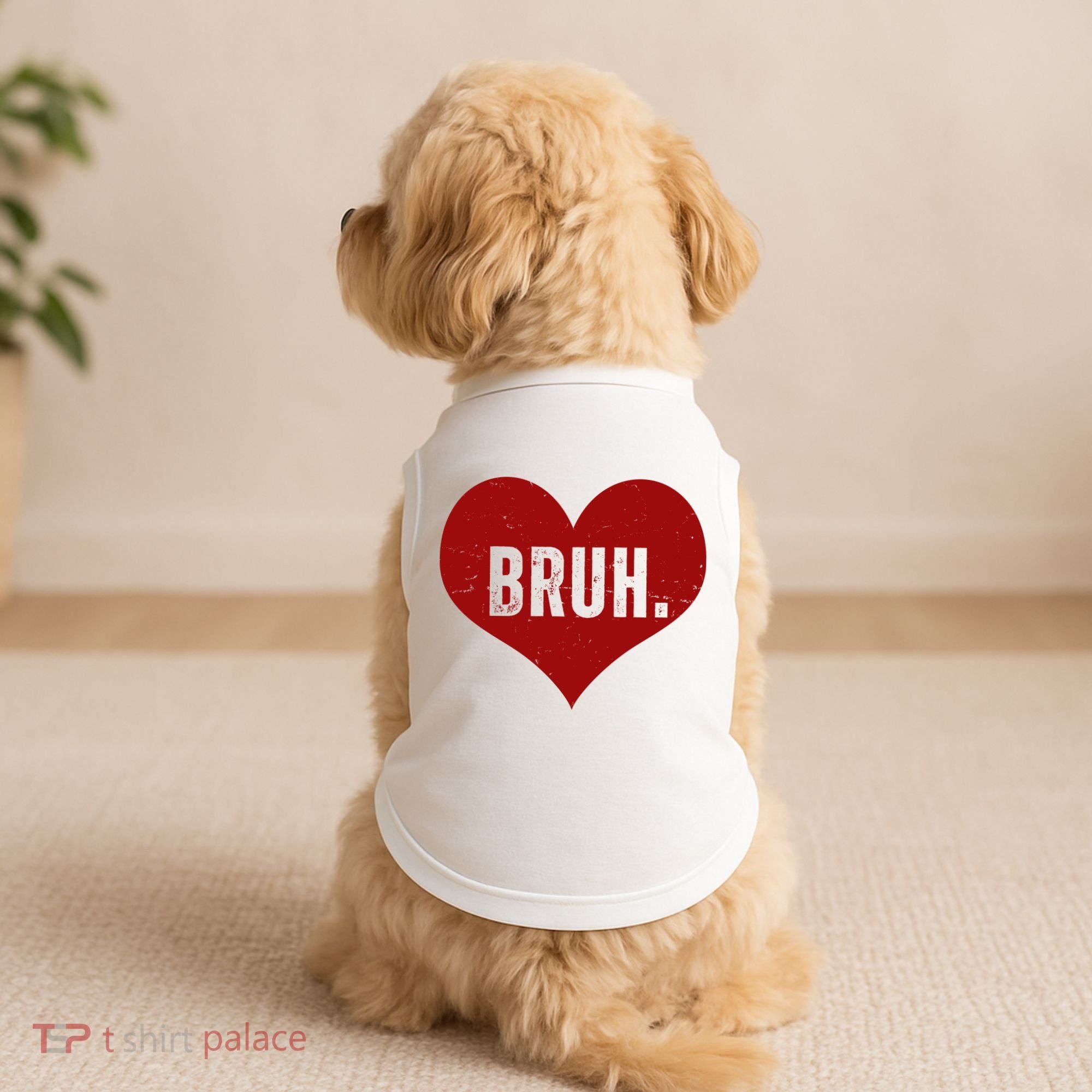 Bruh Meme Funny Valentine Doggie Tank