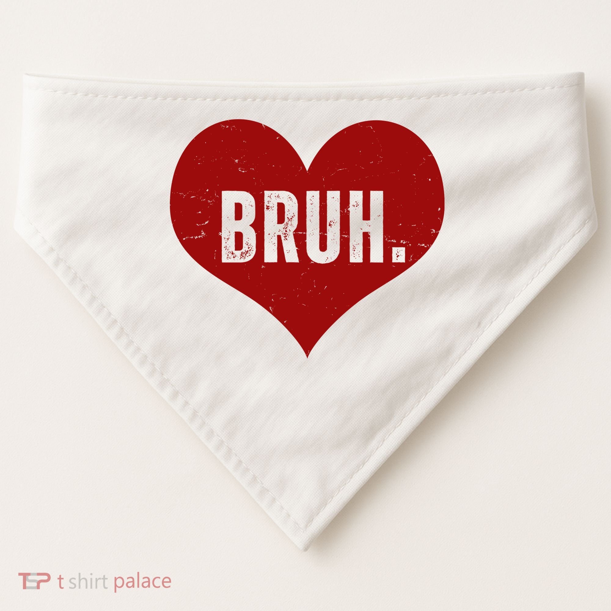Bruh Meme Funny Valentine USA-Made Doggie Bandana