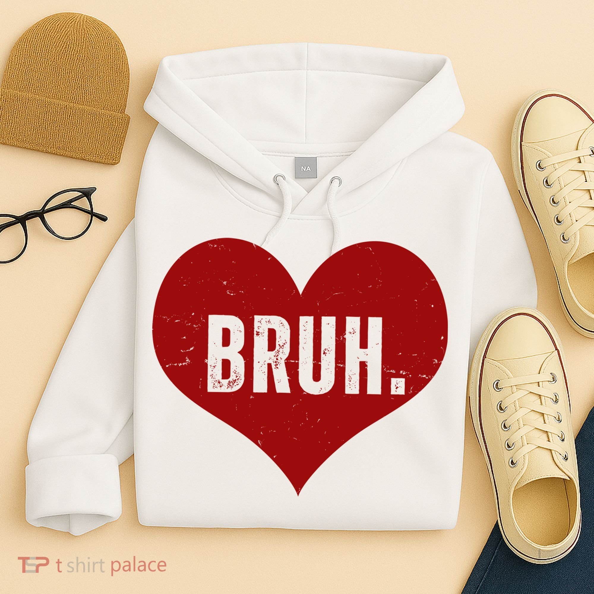 Bruh Meme Funny Valentine Hoodie