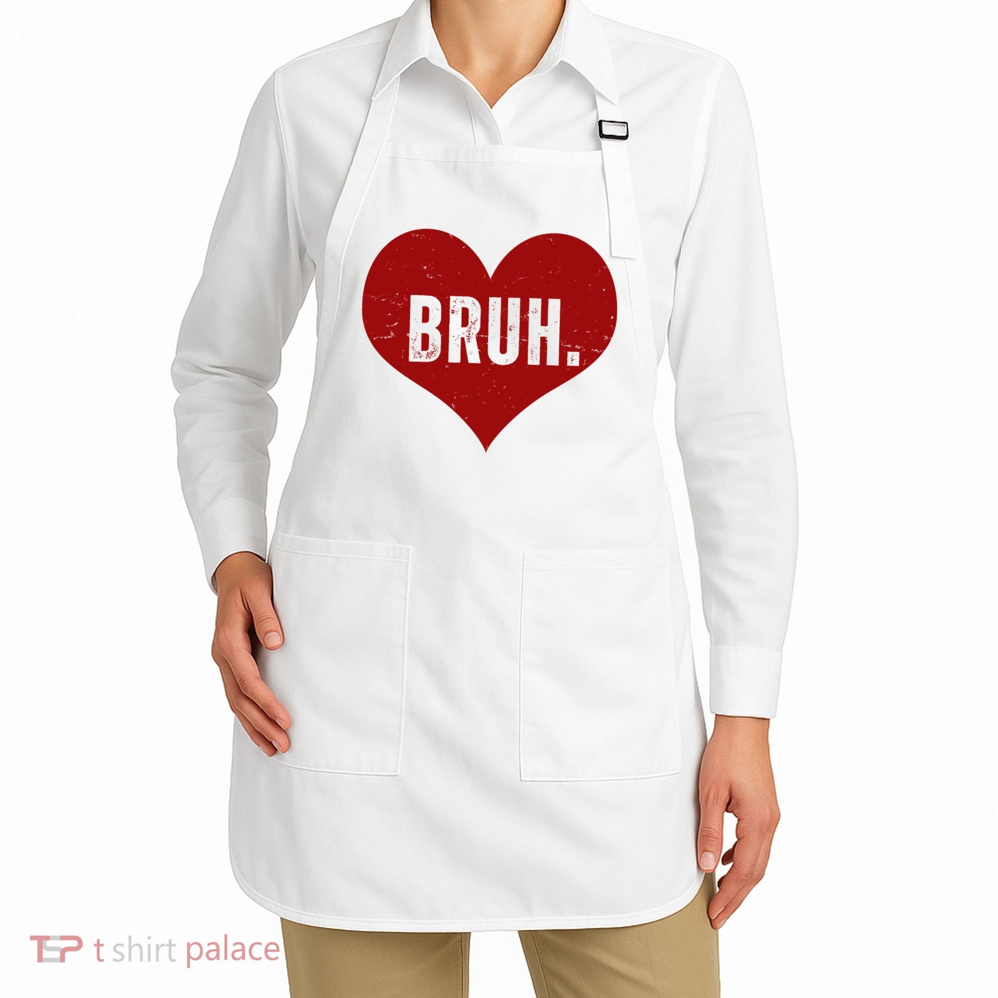 Bruh Meme Funny Valentine Apron