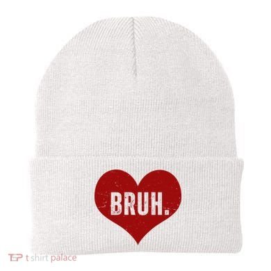 Bruh Meme Funny Valentine Beanie