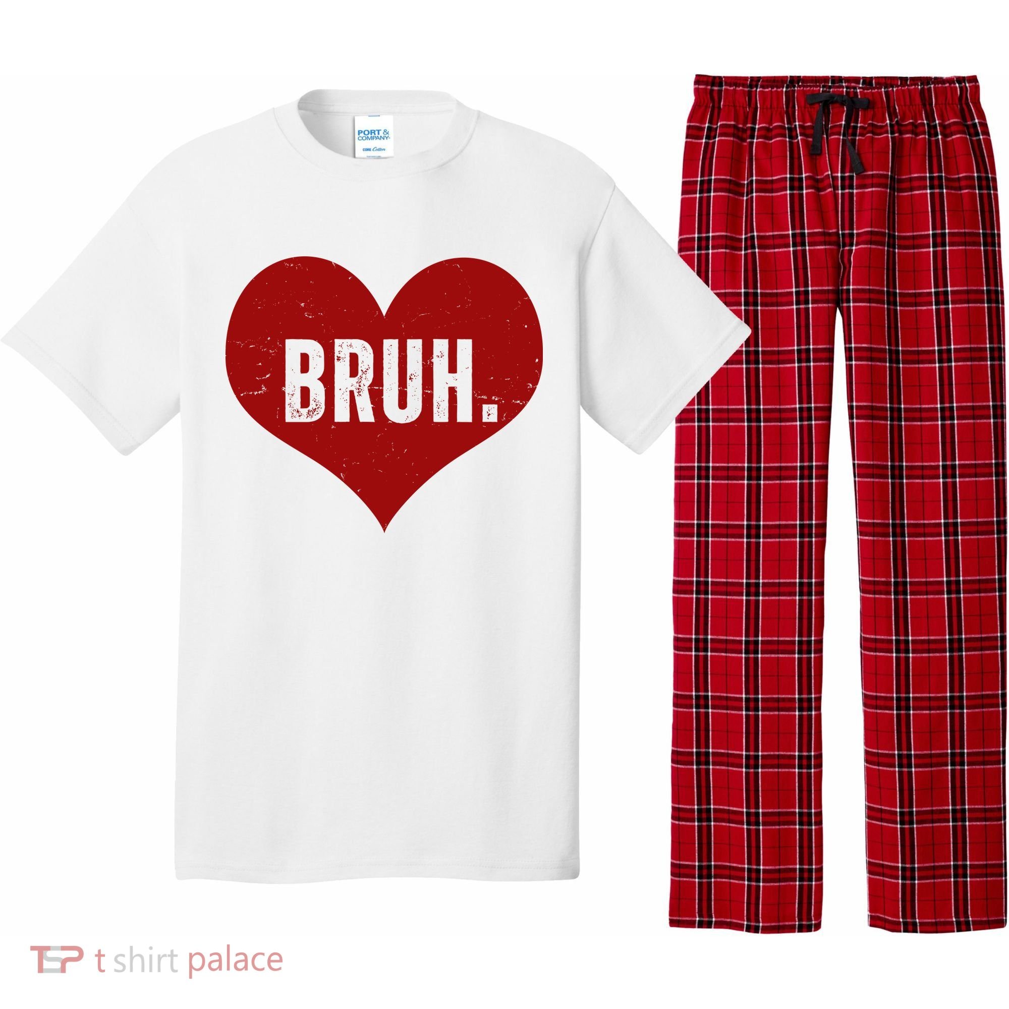 Bruh Meme Funny Valentine Pajama Set