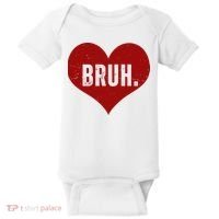 Bruh Meme Funny Valentine Baby Bodysuit thumb 0