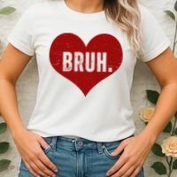 Bruh Meme Funny Valentine Women's T-Shirt thumb 2