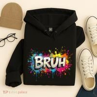 Bruh Meme Funny Saying Teens Graffiti Aesthetic Hoodie thumb 4