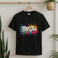 Bruh Meme Funny Saying Teens Graffiti Aesthetic T-Shirt thumb 2