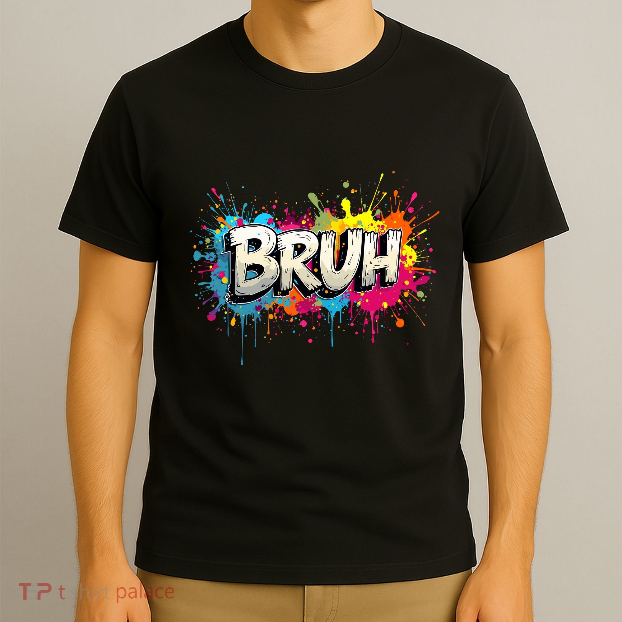 Bruh Meme Funny Saying Teens Graffiti Aesthetic T-Shirt