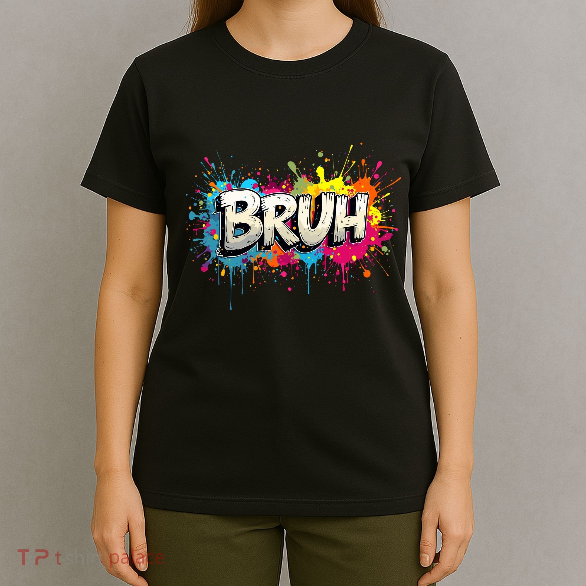 Bruh Meme Funny Saying Teens Graffiti Aesthetic T-Shirt
