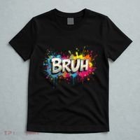 Bruh Meme Funny Saying Teens Graffiti Aesthetic T-Shirt thumb 5