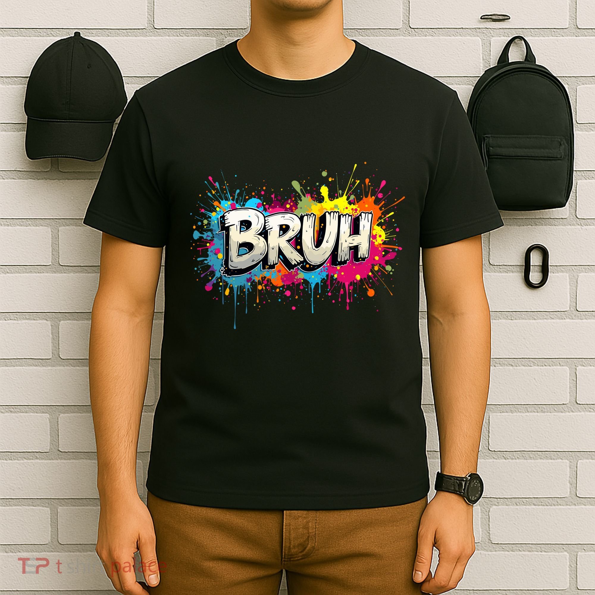 Bruh Meme Funny Saying Teens Graffiti Aesthetic T-Shirt