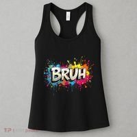 Bruh Meme Funny Saying Teens Graffiti Aesthetic Women's Tank Top thumb 3