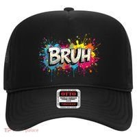 Bruh Meme Funny Saying Teens Graffiti Aesthetic Hat thumb 0